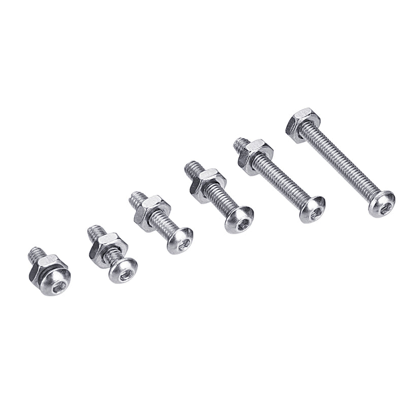 Suleve M2.5SH1 250Pcs M2.5 Hex Socket Button Head Screw 304 Stainless Steel Allen Bolt Assortment