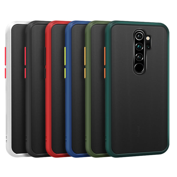 For Xiaomi Redmi Note 8 Pro Case Bakeey Armor Shockproof Anti-fingerprint Matte Translucent Hard PC&Soft TPU Edge Protective Case