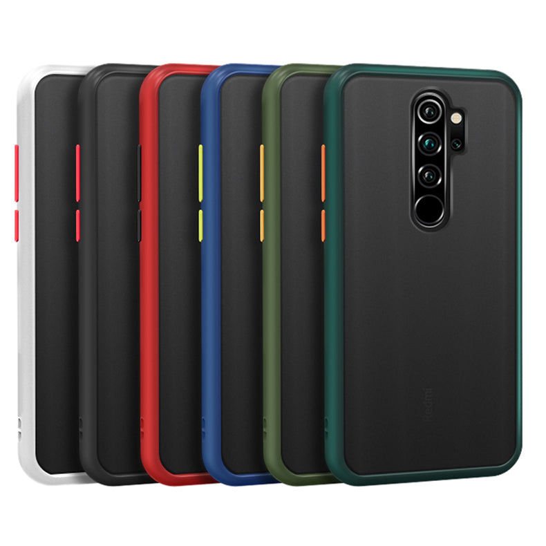 For Xiaomi Redmi Note 8 Pro Case Bakeey Armor Shockproof Anti-fingerprint Matte Translucent Hard PC&Soft TPU Edge Protective Case