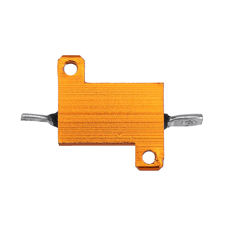 10pcs RX24 10W 10R 10RJ Metal Aluminum Case High Power Resistor Golden Metal Shell Case Heatsink Resistance Resistor