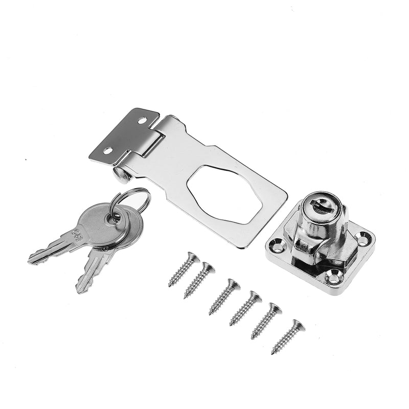 2.5/3/4 Inch Garage Shed Gate Door Hasp Lock Staple Security Key Locking