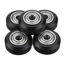 TEVO 5Pcs One Pack 3D Printer Part POM Material Big Pulley Wheel with Bearings for V-slot