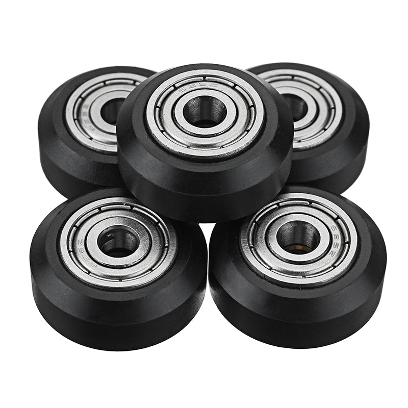 TEVO 5Pcs One Pack 3D Printer Part POM Material Big Pulley Wheel with Bearings for V-slot