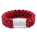 IPRee EDC Outdoor Survival Bracelet Camping Emergency Paracord Tool Kits USB Android Data Cable