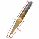 5pcs 0.1mm 10 Degree PCB Drill Bits Titanium Coated Carbide Flat Bottom PCB Engraving Bits
