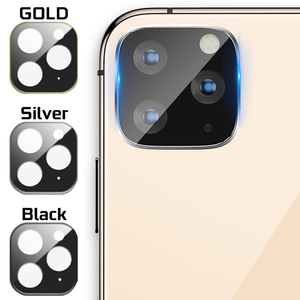 Metal + Tempered Glass Anti-scratch Phone Lens Protector for iPhone 11 / 11 Pro / 11 Pro Max