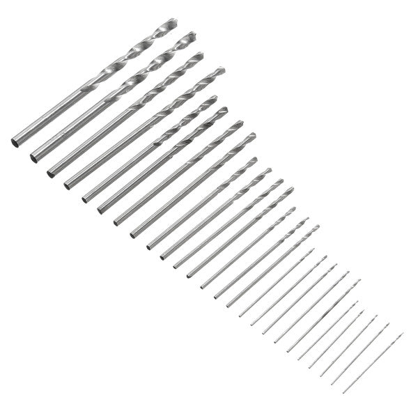 25Pcs 0.5-3mm HSS Metric Twist Drilling Drill Bits Set Straight Shank