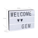 LED USB Night Light Box with A4 Letter Card  DIY Combination for Wedding Party Christmas Decor