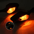 Pair Motorcycle Rear View Mirrors Turn Signal Light For Honda CBR1000RR 2008-2013