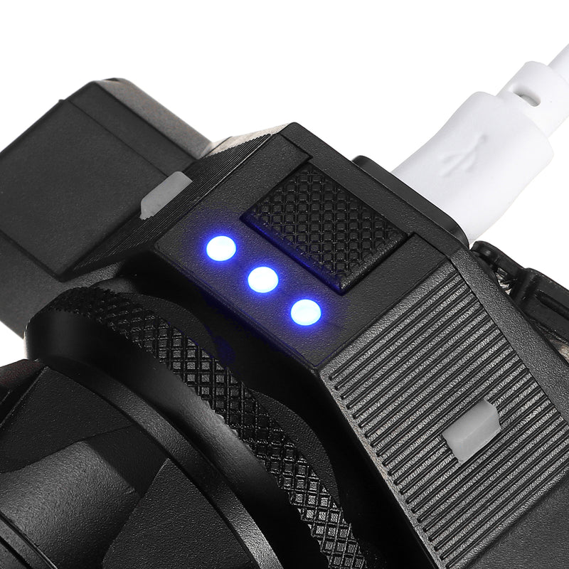 Waterproof USB Rechargeable Front LED Headlights Zoomable T6 COB LED Bike Light Back Cycling