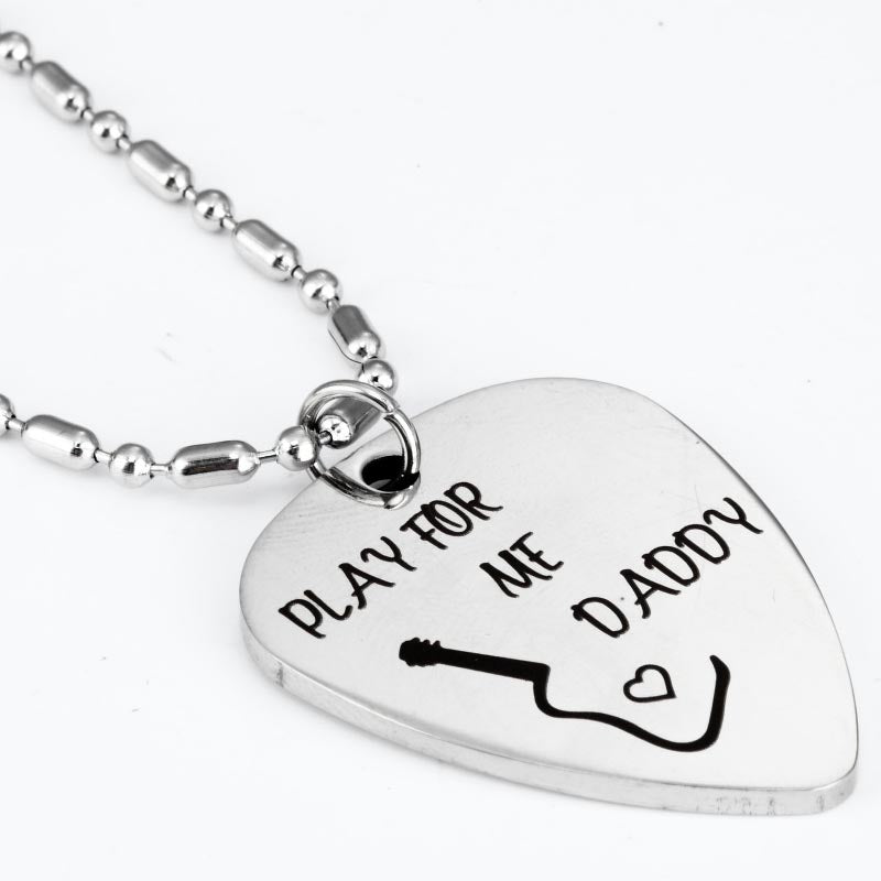 1Pcs Stainless Steel Guitar Picks with Keychain or Pendant Necklace