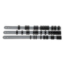 Drillpro 3pcs 1/2 3/8 1/4 Inch Drive Socket Tray Rail Rack Holders Socket Storage Organizer