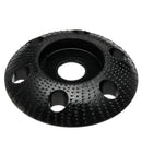 Drillpro 110mm Tungsten Carbide See Through Wood Shaping Disc Round Carving Disc with Hole 22mm Bore Sanding Grinder Wheel for 115 125 Angle Grinder
