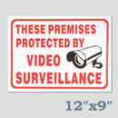 CCTV Camera Sign Sticker Self-adhensive Decal These Premises Projected By Video Surveillance
