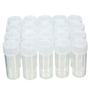 20Pcs 5ml Chemistry Plastic Test Tube Vials with Seal Caps Pack Container