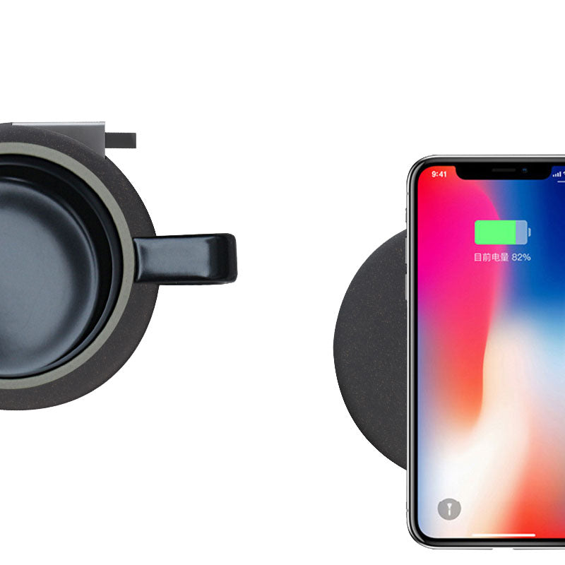VH Wireless Charging Electric Cup Japanese Style Mugs Ceramics Coffee Mug With Saucer