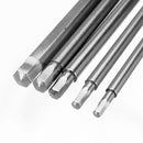 Broppe 5Pcs 100mm H2.5-H6 Hex Head Screwdriver Bit 1/4 Inch Hex Shank Magnetic Screwdriver Bits