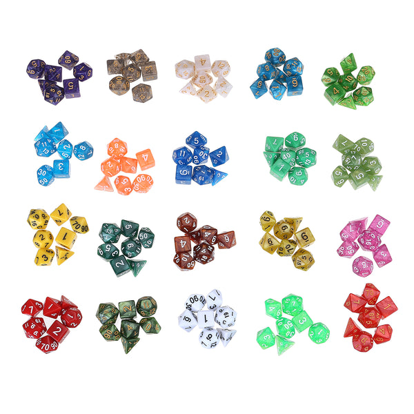 140PCS 20 Color Polyhedral Dices Set For Dungeons & Dragons Dice Desktop RPG Game