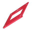 Drillpro ES-3 Aluminum Alloy 45 Degree Marking Angle Ruler Parallel Ruler with Base Woodworking Measuring Scribing Tool