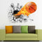Fashion 3D Basketball Wall Sticker Green Poster Art Stickers Kids Rooms Home Decoration Accessories