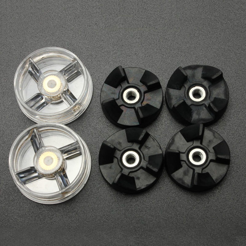 2pcs Plastic Gear Base and 4pcs Rubber Gear For Magic Blender Spare Parts Replacement