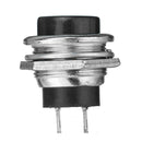 5Pcs 3A 125V Momentary Push Button Switch OFF-ON Horn Black Plastic