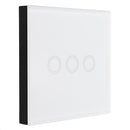 Aodu 433MHz White 1 2 3 Channel 86 Wall Touch Remote Control Switch Wireless RF Transmitter Tempered Glass Panel