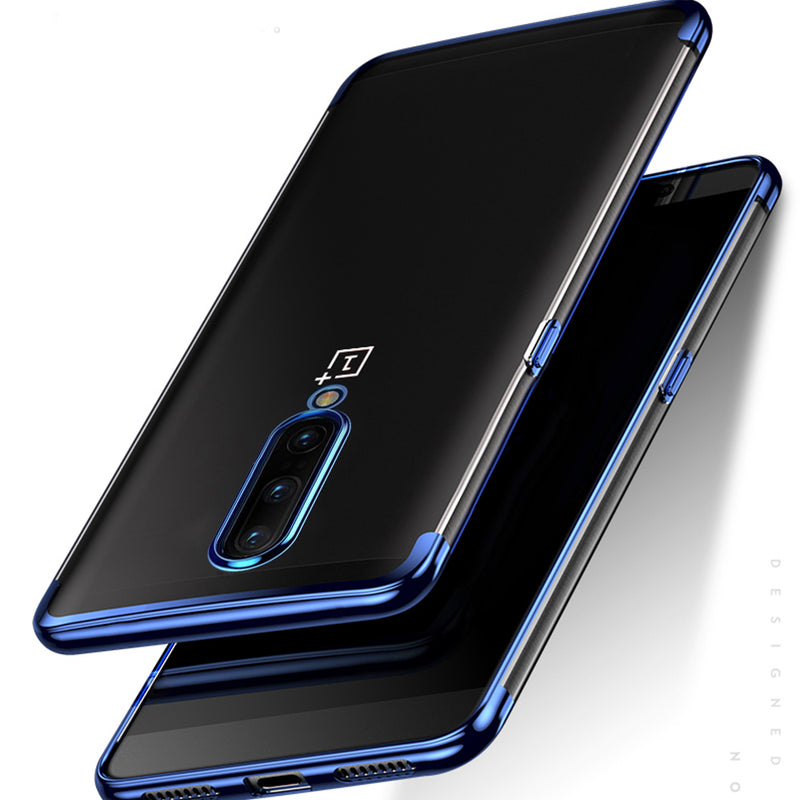 Bakeey Plating Transparent Shockproof Soft TPU Back Cover Protective Case for OnePlus 7 PRO