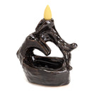 LED Light Buddhist Ceramic Backflow Censer Burner Holder with 5 Incense Cones
