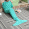 180x90 Yarn Knitting Mermaid Tail Blanket Wave Stripe Warm Bed Mat Super Soft Sleep Bag