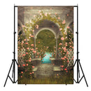 5x7FT Castle Photography Background Wedding Photo Studio Vinyl Backdrops Flowers
