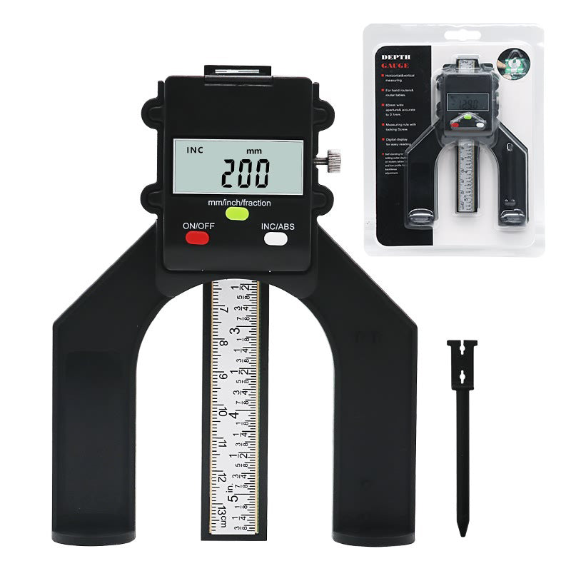 Self Standing Trend 0-80mm Woodworking Digital Depth Gauge with Magnetic Feet