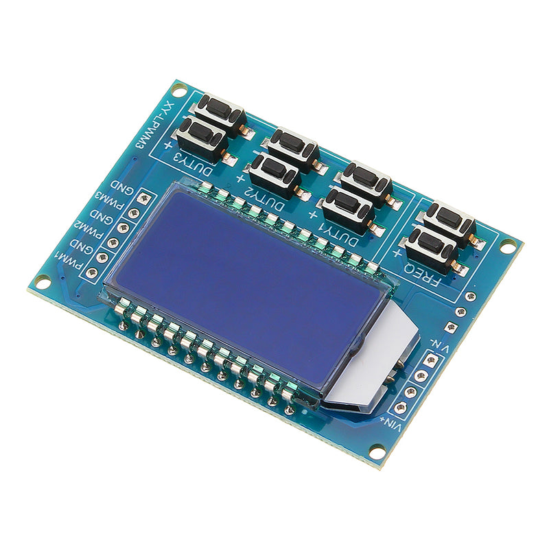 3 Channel PWM Pulse Frequency Duty Ratio Adjustable Controller Module Square Wave Rectangular Signal Generator