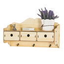 Wall Mounted Nail Free Storage Shelf Rack Plants Organizer with 3 Drawers Decorations Stand Office Home Supplies