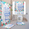 Sunshine Waterproof Bathroom Shower Curtain Toilet Cover Mat Non-Slip Rug Set