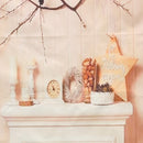 5x7ft Christmas Fireplace Christmas Tree Branch Wood Blanket Photography Backdrop Studio Prop