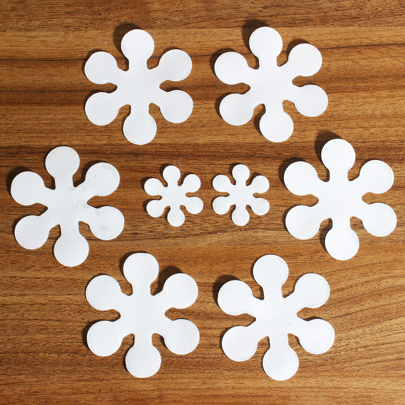 8Pcs Snowflake Shape Anti Skid Waterproof Bath Tub Treads Bathroom Stickers Decorations