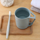 Household Plastic Plain Toothbrush Cup with Handle Mouthwash Cup Toothbrush Cup for Couples