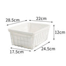 Iron Wire Storage Basket Desktop Sundries Book Organizer Storage Baskets w/ Lining Cloth
