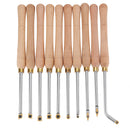 Drillpro Wood Turning Tool Wood Handle with Titanium Coated Wood Carbide Insert Cutter Round Shank Woodworking Tool