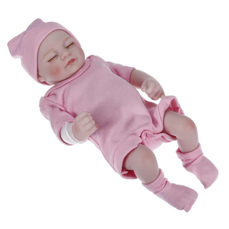 NPK 10 Inch 26cm Newborns Reborn Baby Soft Silicone Doll Handmade Lifelike Baby Girl Dolls