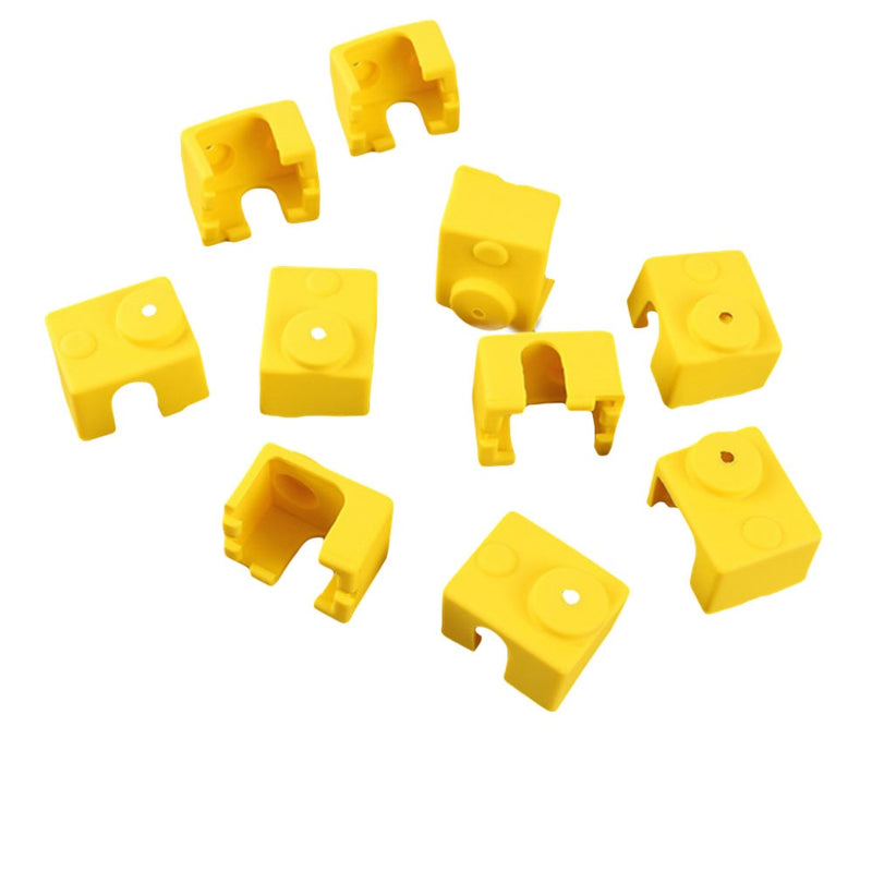 10Pcs Yellow Silicone Case for Hotend Heating Block Protective Cover 280 for 3D Printer