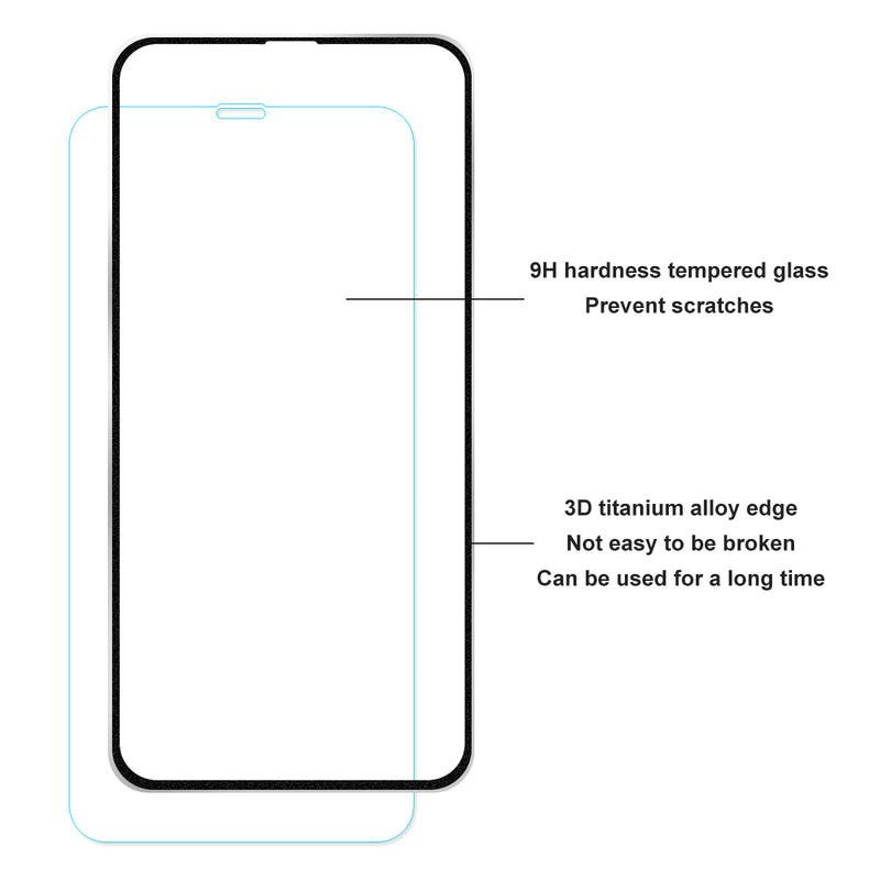 Enkay 0.2mm 3D Titanium Curved Edge Tempered Glass Screen Protector For iPhone 11/for iPhone XR 6.1 Inch