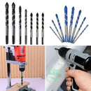 7Pcs Triangle Drill Bit Woodworking Wood Plastic Metal Cutting Hole Saw Cutter