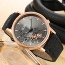 Deffrun Casual Style Women Wrist Watch Leather Watch Band Quartz Watch