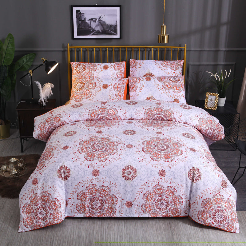 3 PCS Bedding Sets Bohemian National Style Quilt Cover Pillowcase For Queen Size