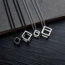 Retro Rubik's Cube Hollow Pendant Pendant Solid Wave Men's Necklace