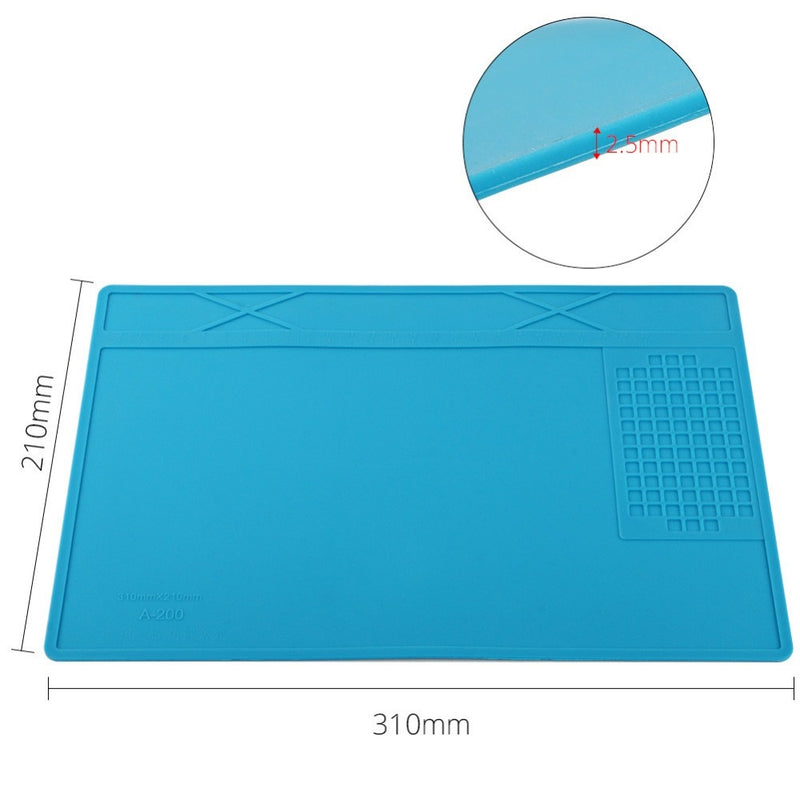 31x21cm Silicone Pad Heat Insulation Desk Mat Maintenance Platform for BGA Soldering Repair Station