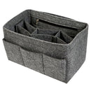 Felt Insert Bag Multi Pockets Cosmetics Handbag Purse Organizer Holder Makeup Travel Zipper