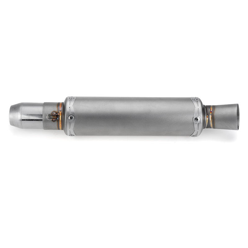 Inlet 36-51mm Motorcycle Exhaust Tail Tip Pipe Muffler Stainless Steel Modified Universal Titanium